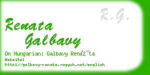 renata galbavy business card